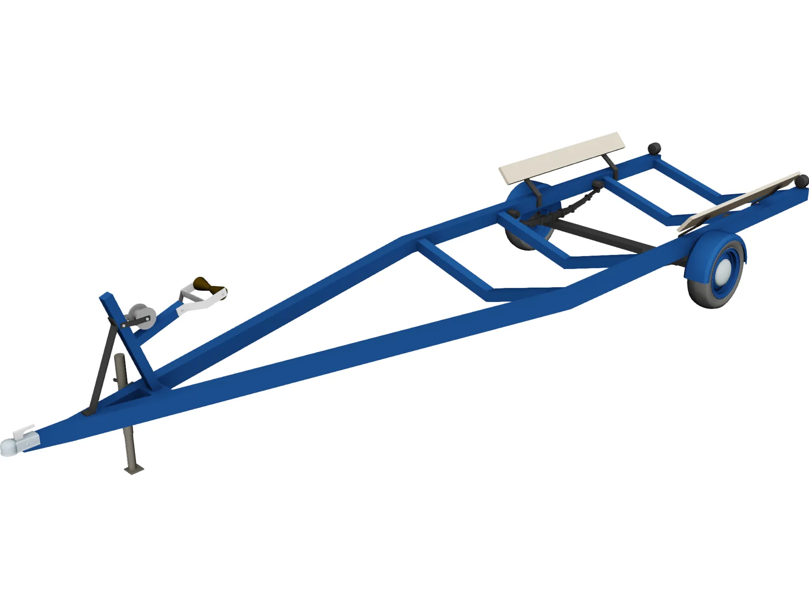 Boat Trailer 3D Model