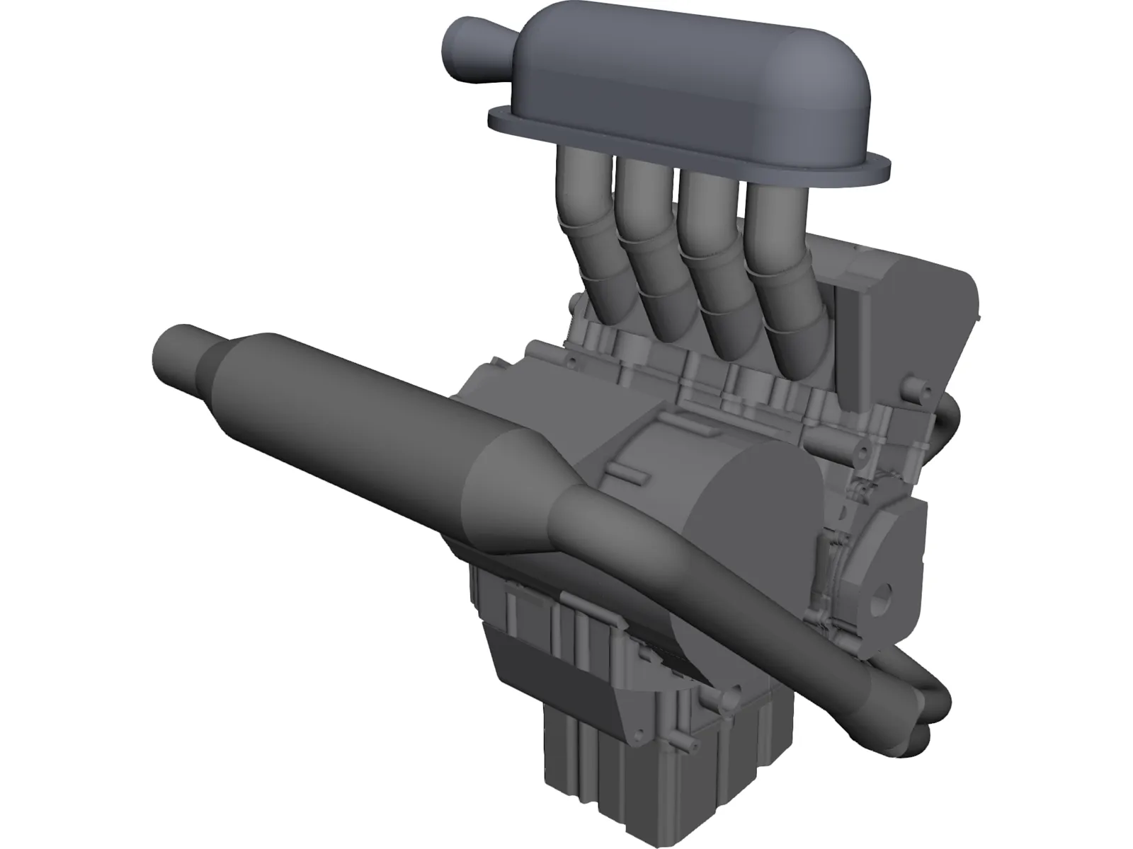 Yamaha R6 Engine 3D Model