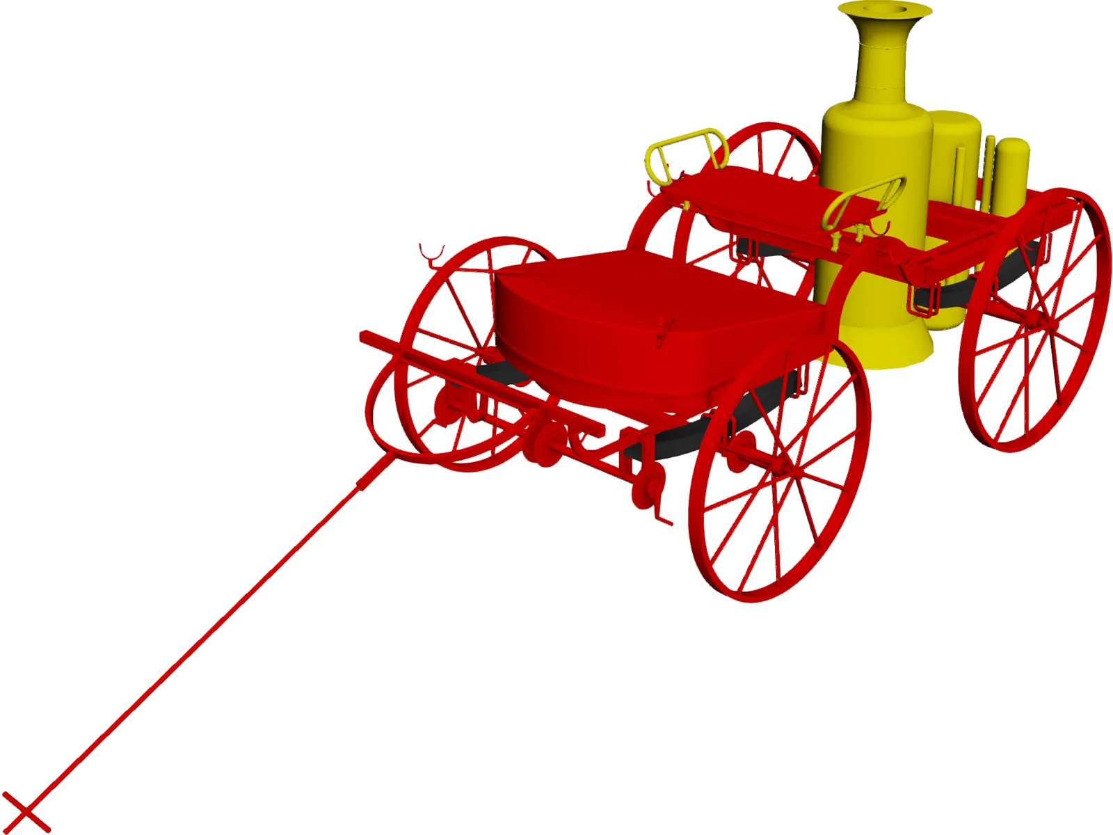 Steam Car 3D Model