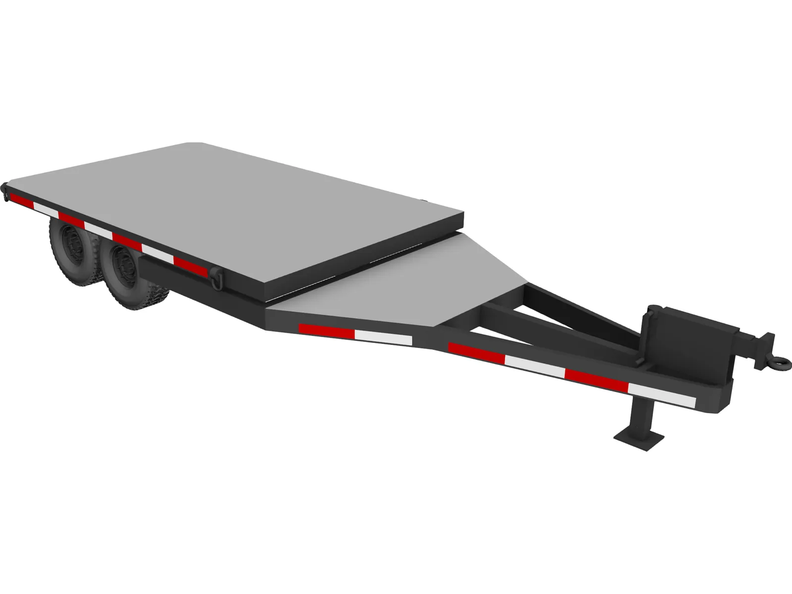 Flatbed Trailer 3D Model