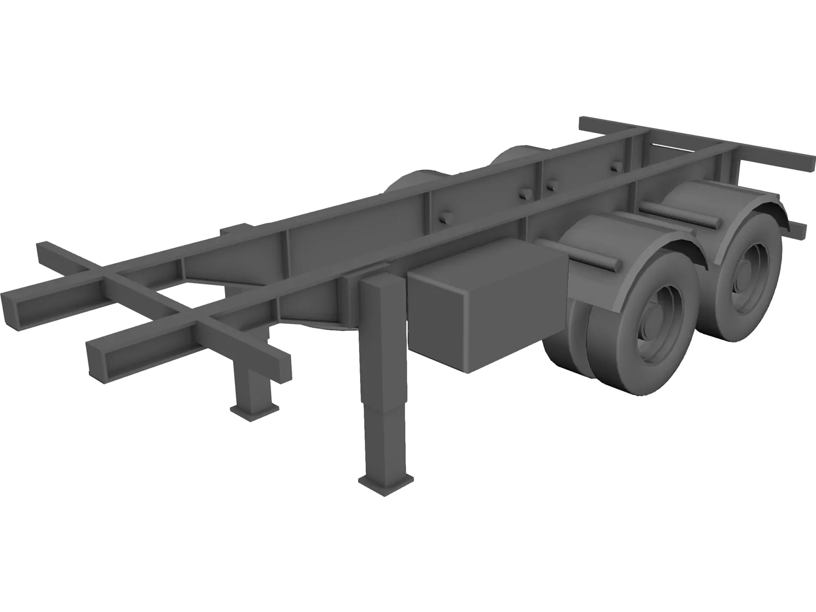 Trailer 20 feet 3D Model