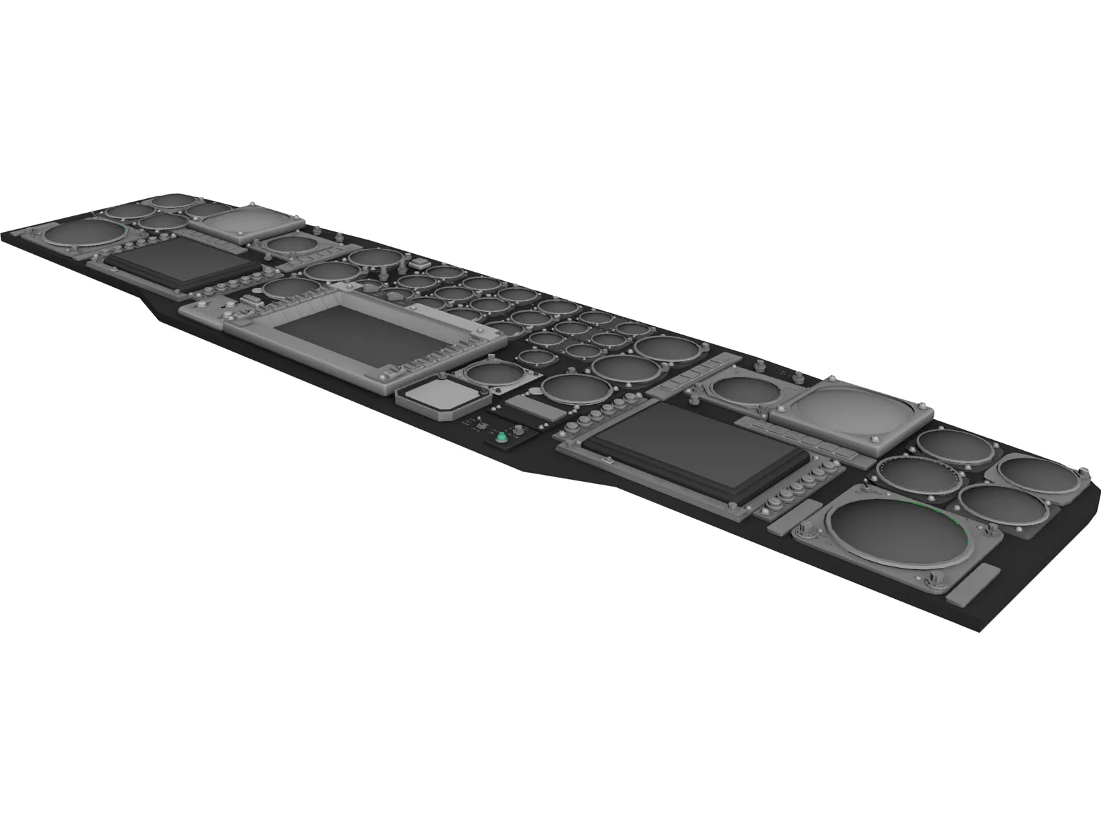 Sikorsky MH-53 Main Instrument Panel 3D Model
