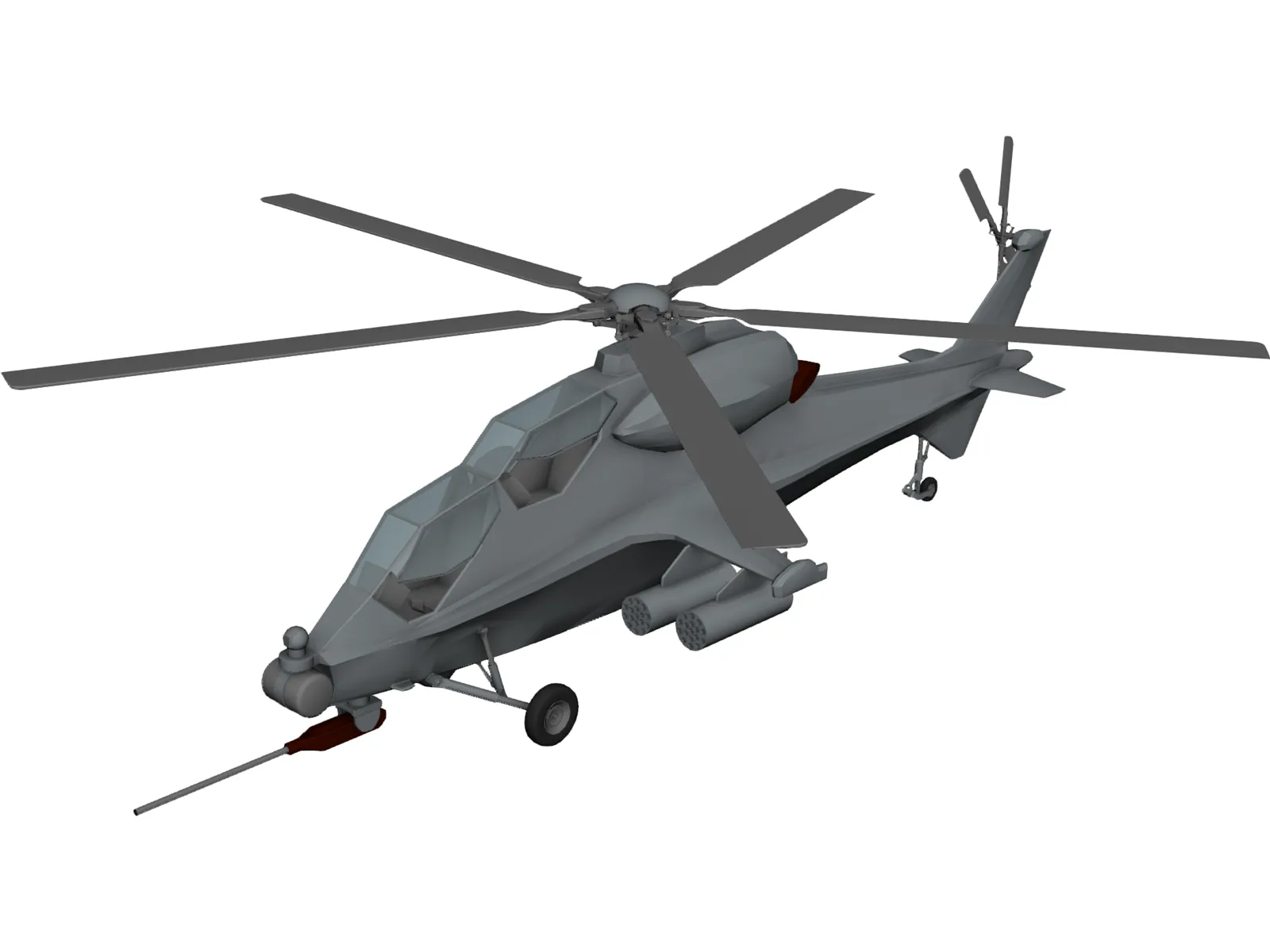 CAIC WZ-10 Gunship 3D Model