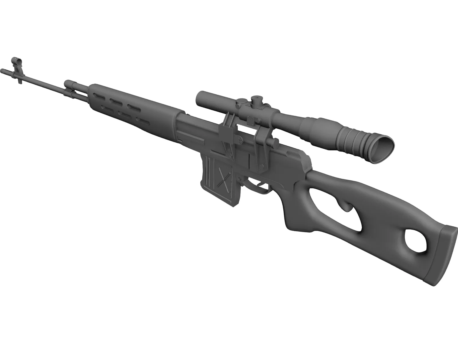 SVD Dragunov 3D Model