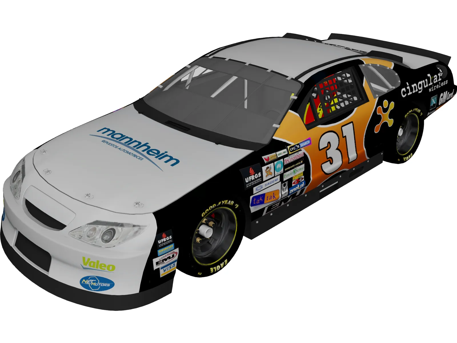 Nascar Stock Car 3D Model