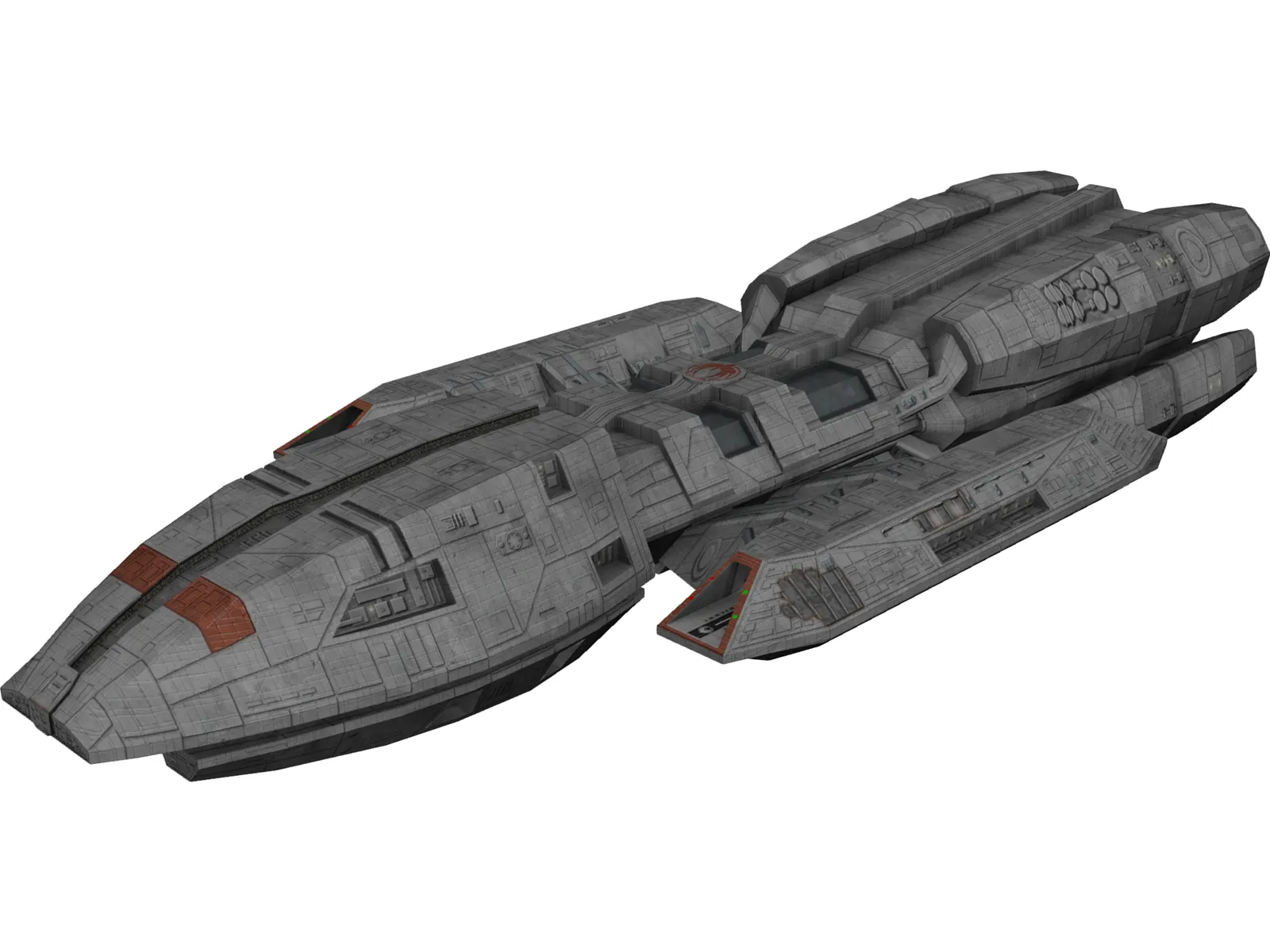 Battlestar Aries 3D Model