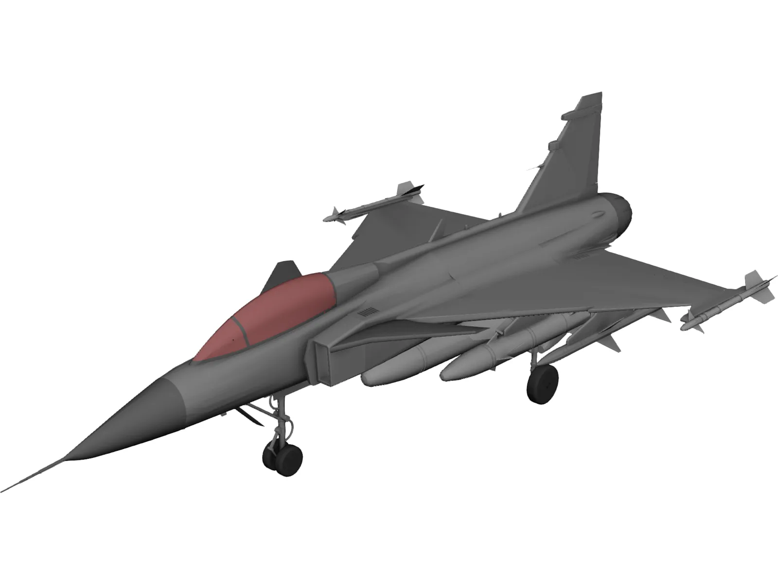 Saab Jas-39 Gripen 3D Model