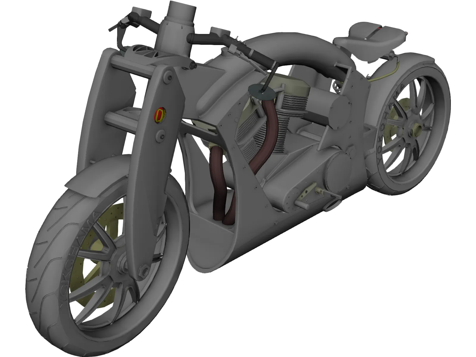 Motorcycle Yokohama 3D Model