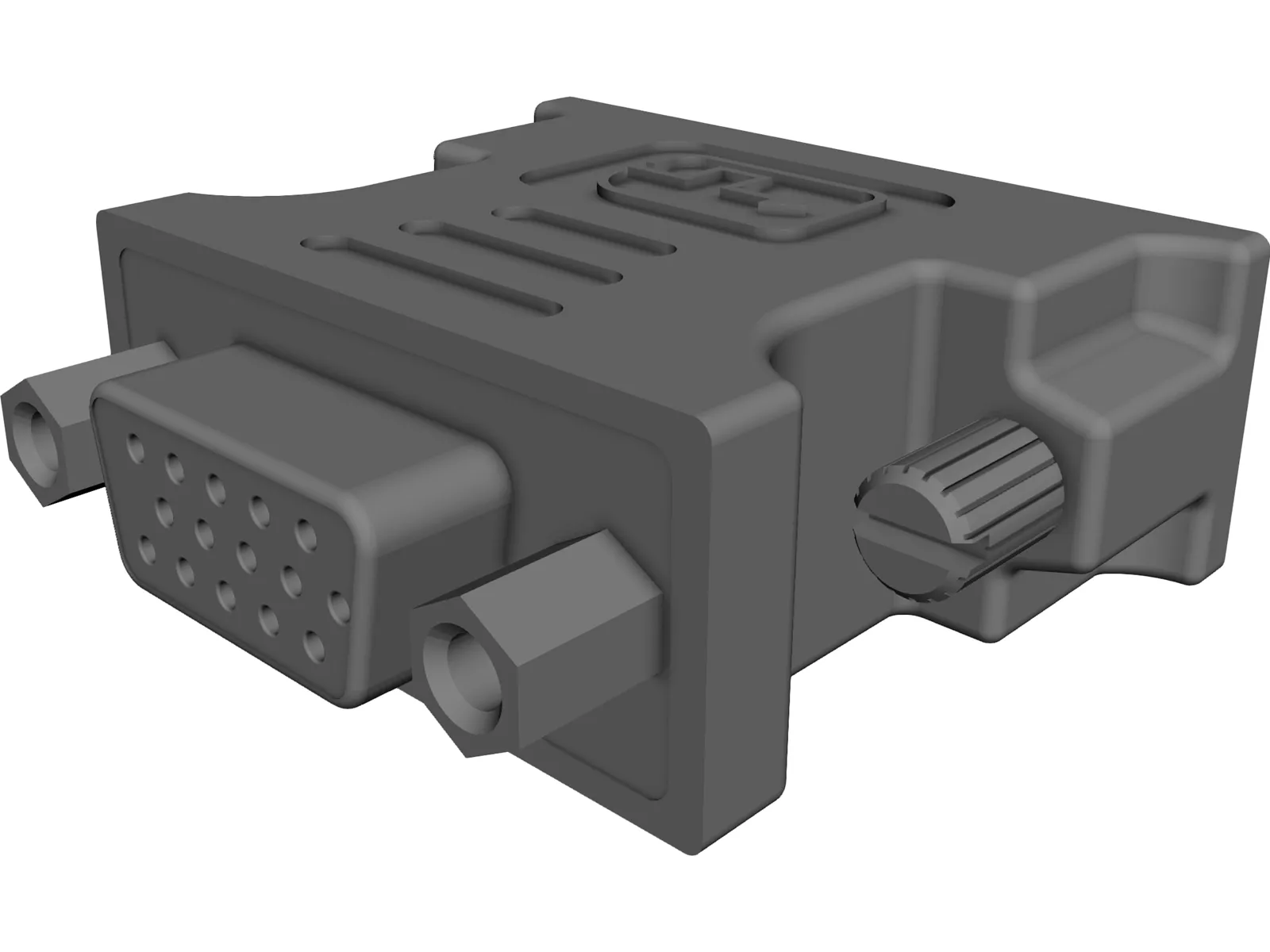 DVI-VGA Adaptor 3D Model