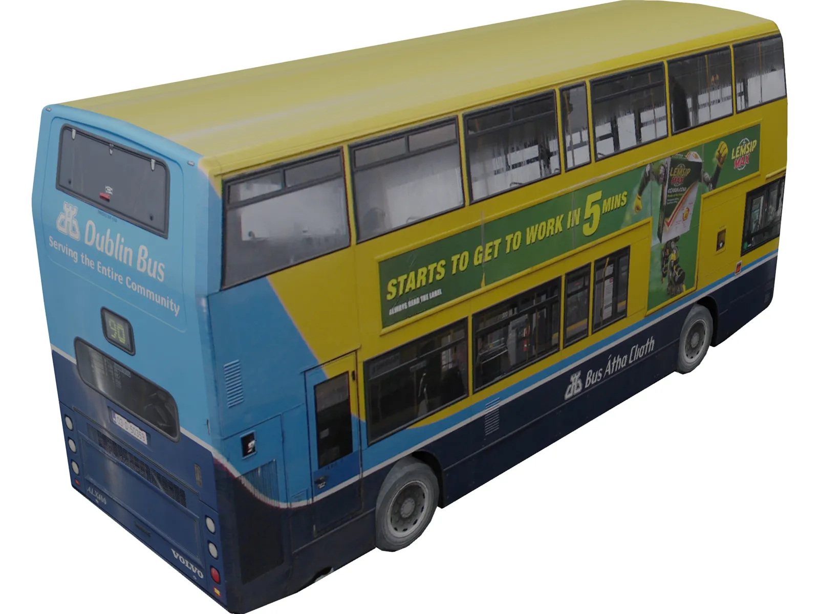 Dublin Bus 3D Model