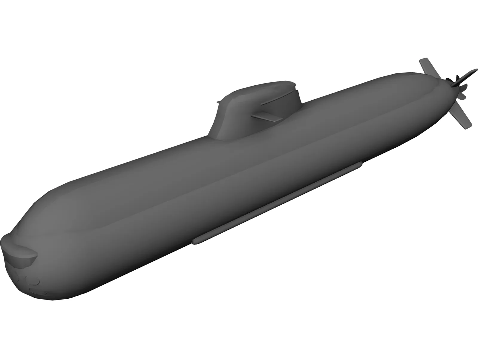 German 212 class Uboat 3D Model