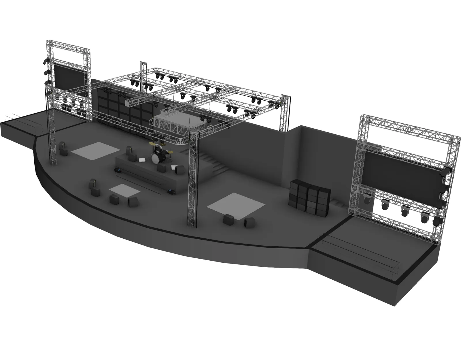 Concert Stage 3D Model