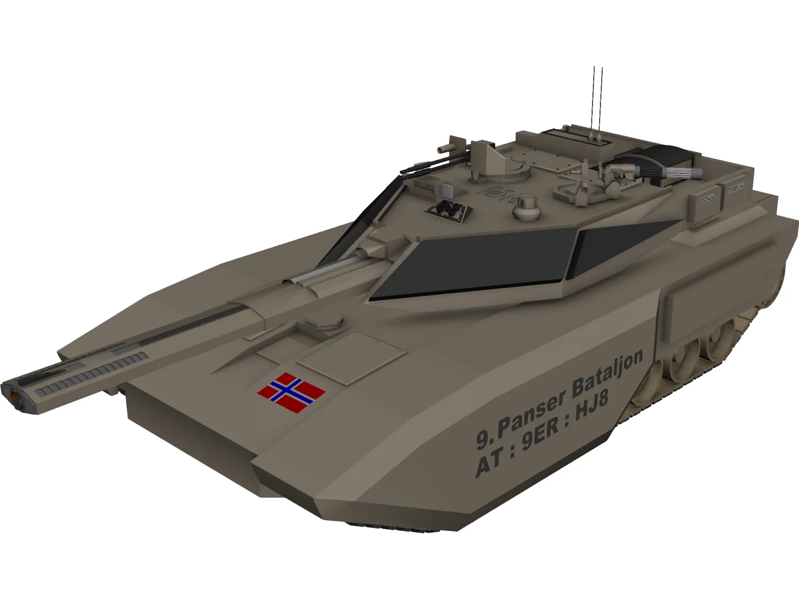 Future Tank 3D Model