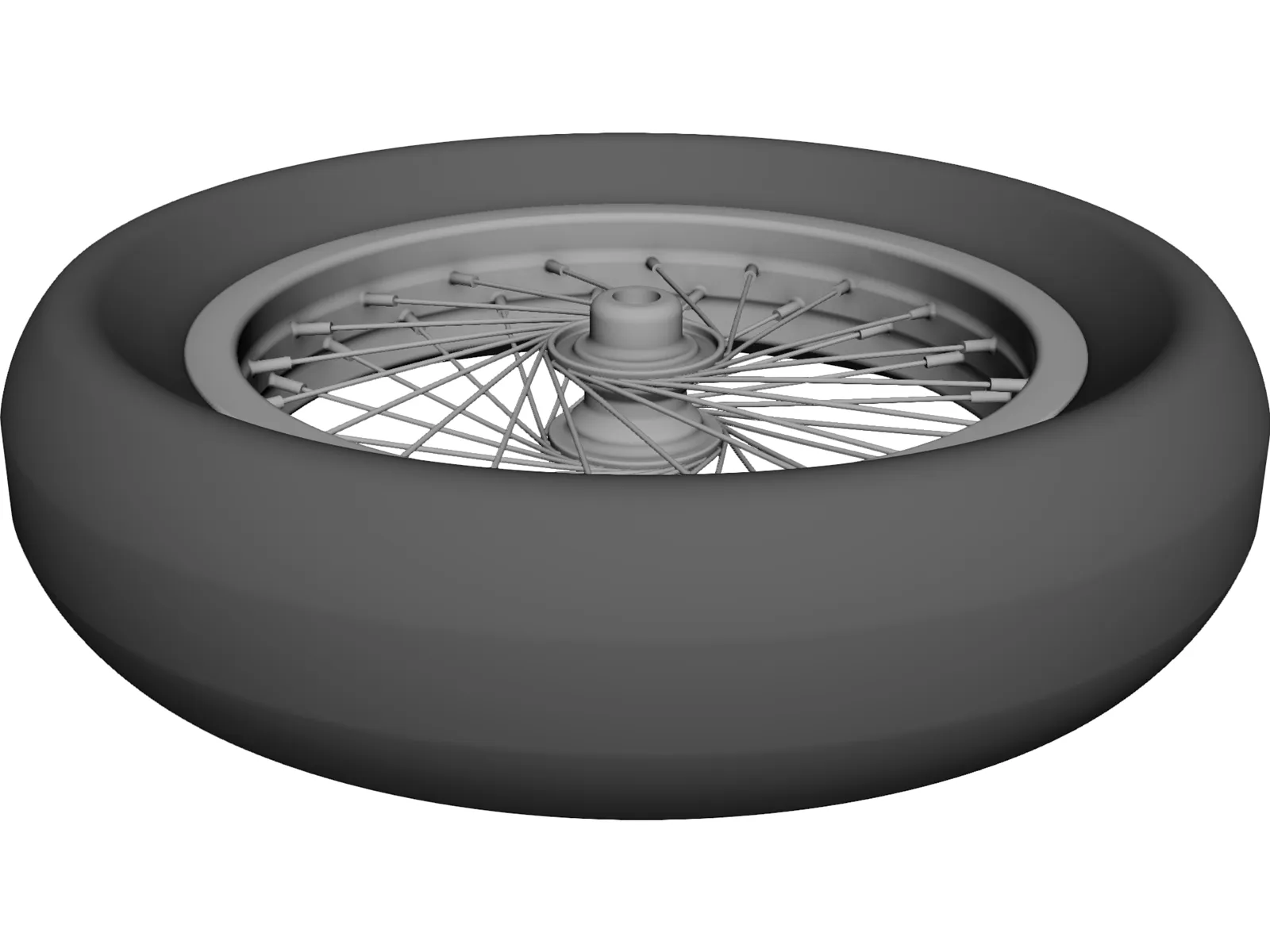 Wheel Rear 20 spoke 3D Model