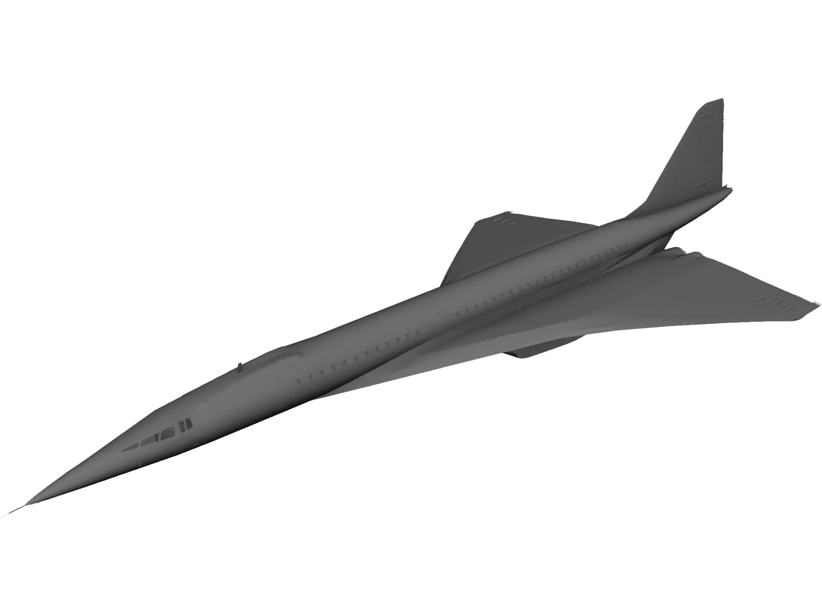 Tupolev Tu-144 3D Model