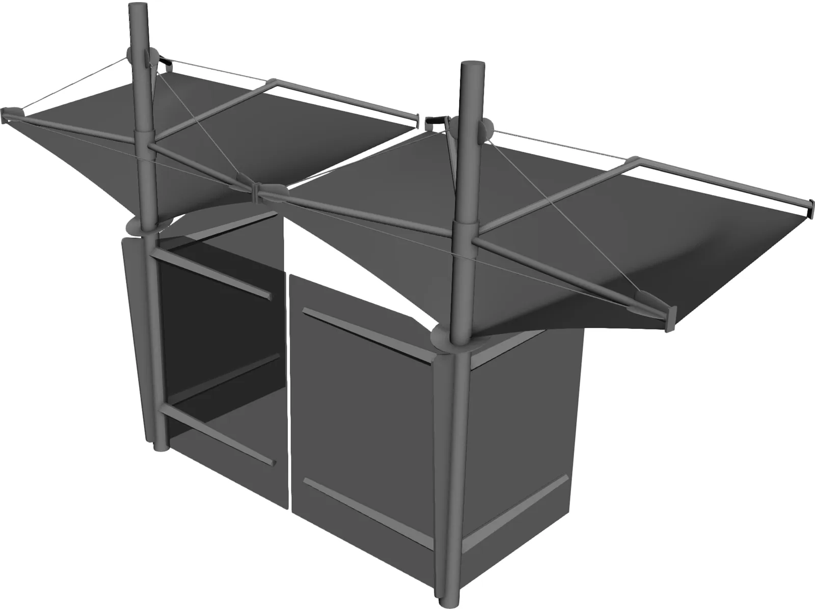 Bus Stop Shelter 3D Model