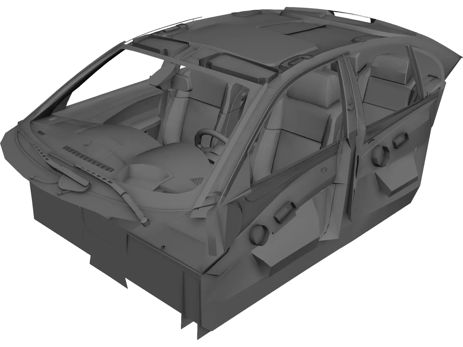 Interior BMW M5 (2009) 3D Model