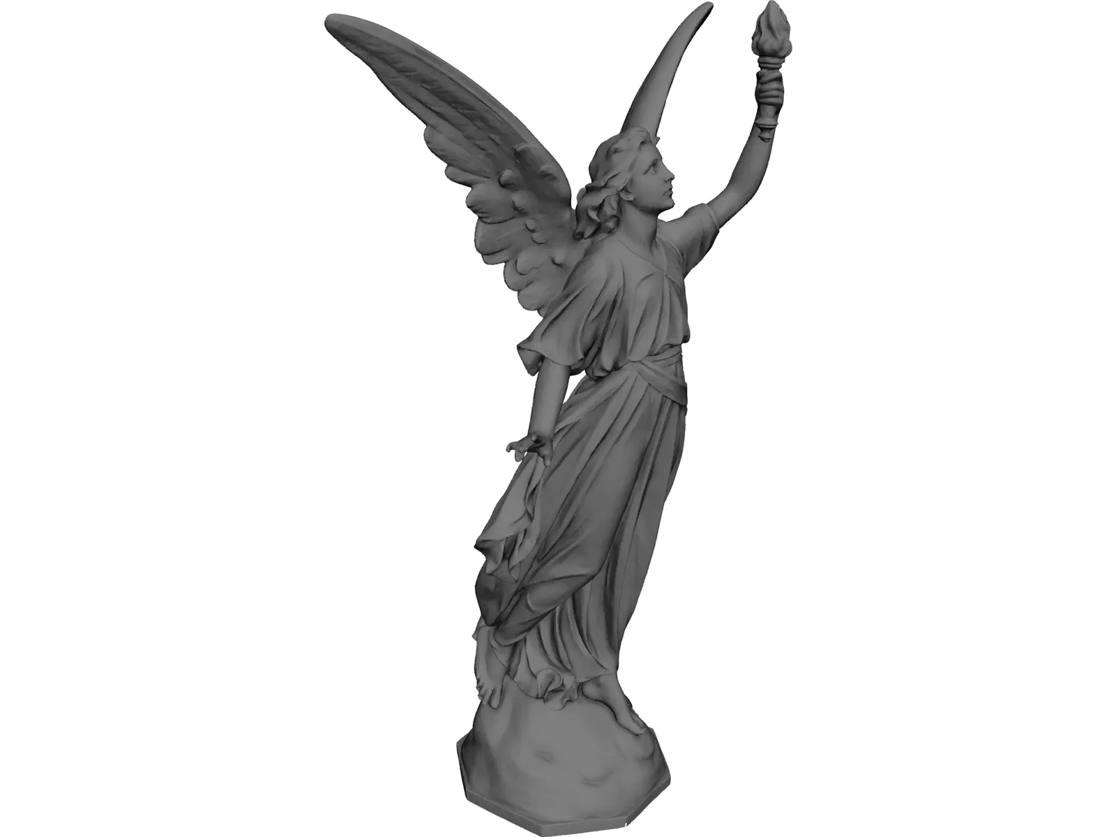 Angel Lucy Classical Statue 3D Model