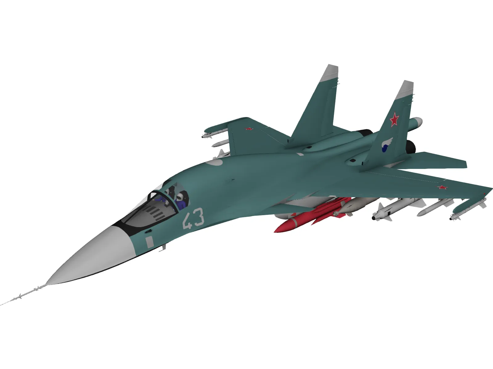 Sukhoi Su-34 Fullback 3D Model