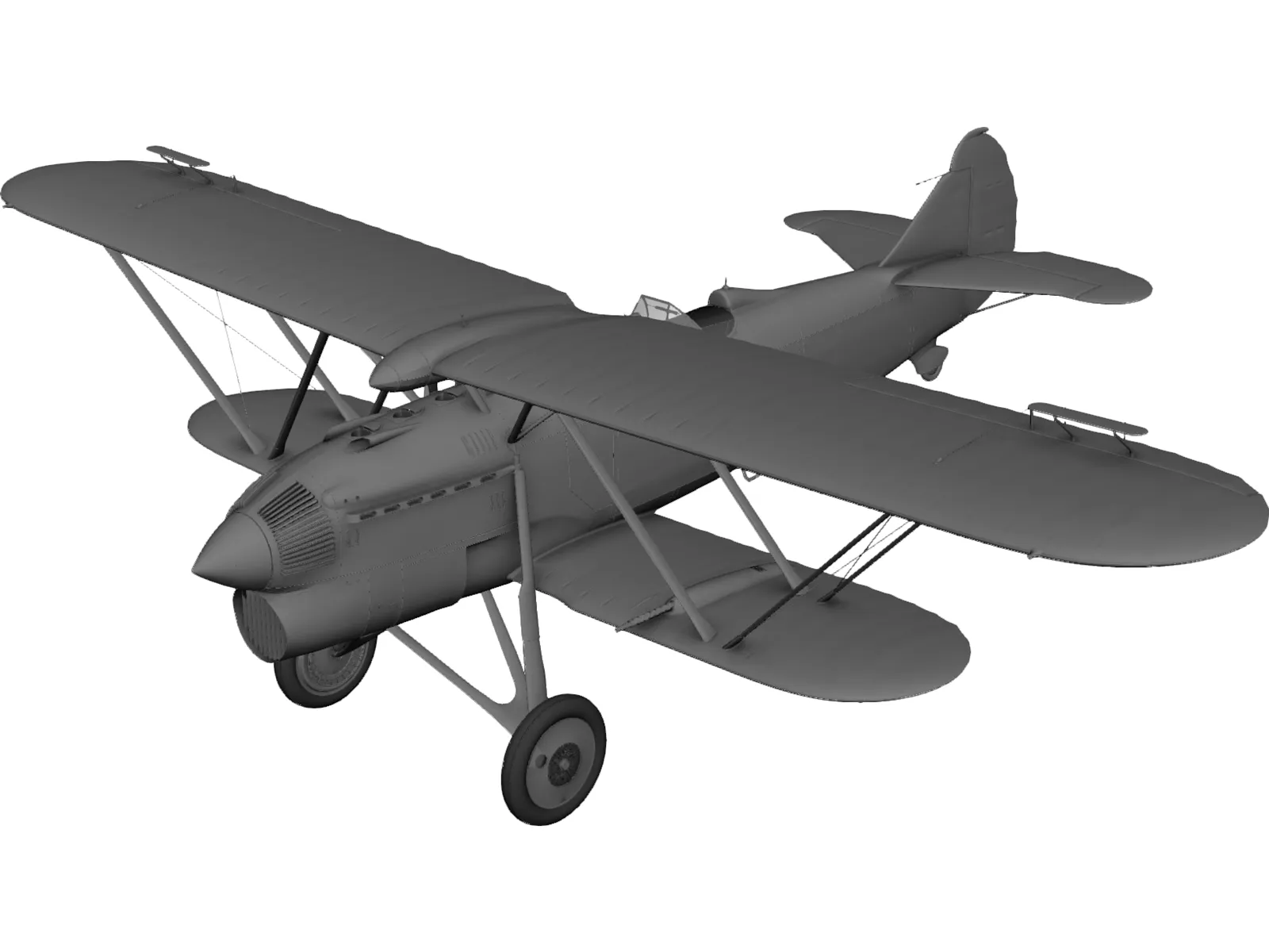 Fiat CR.42 3D Model