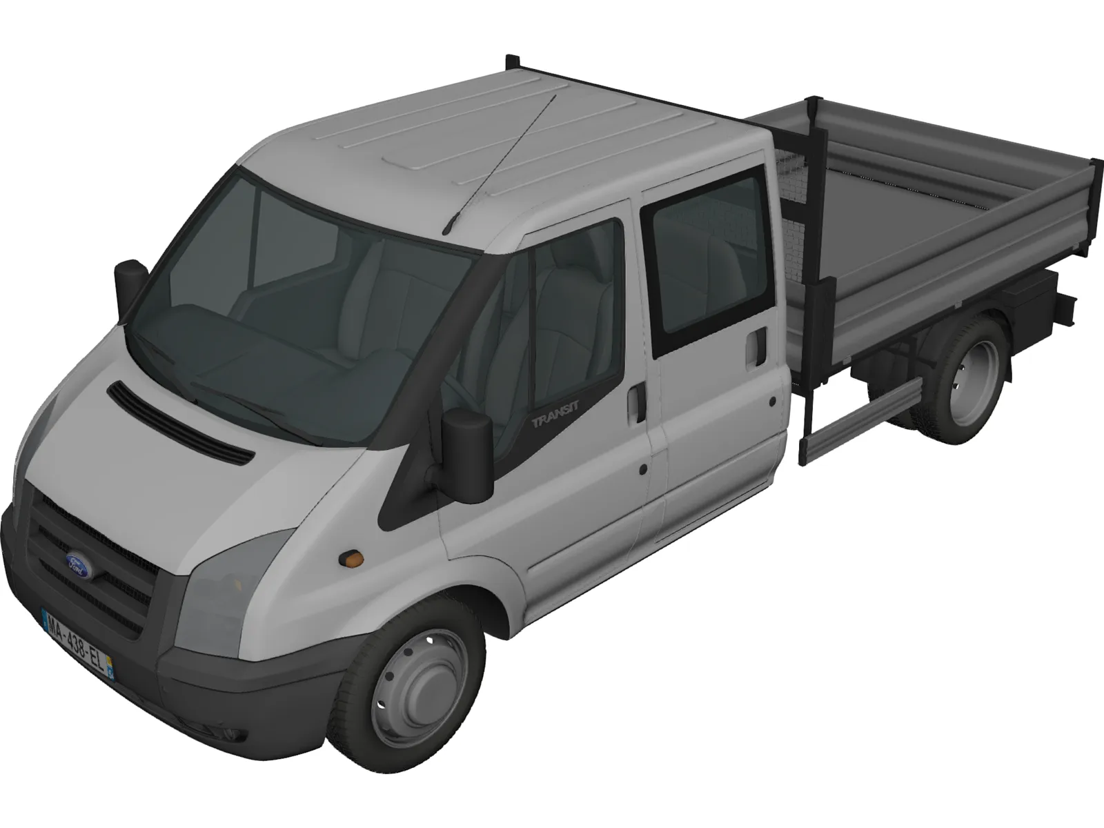 Ford Transit Benne Double Cabine 3D Model