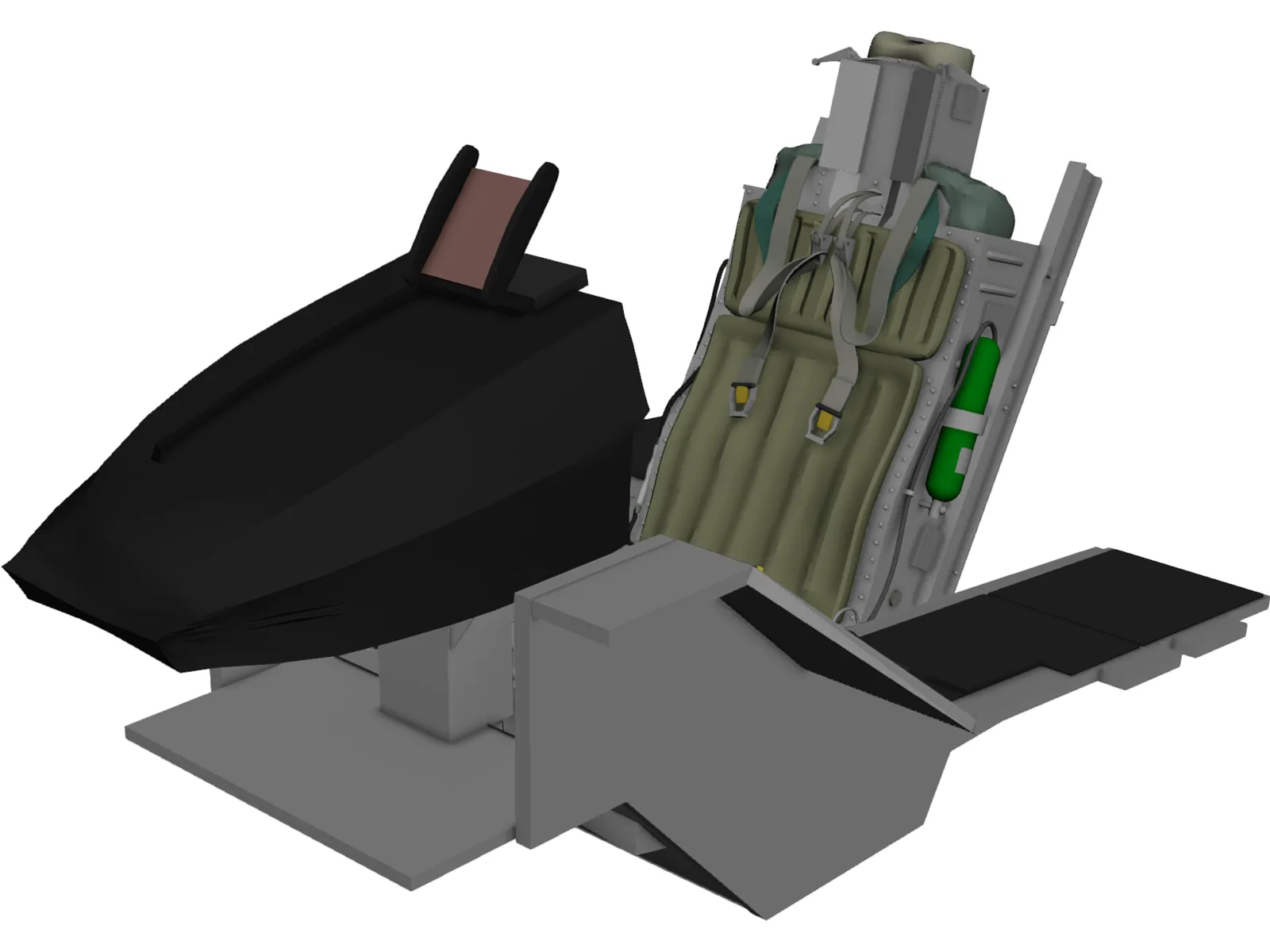 F-16 Ejection Seat 3D Model