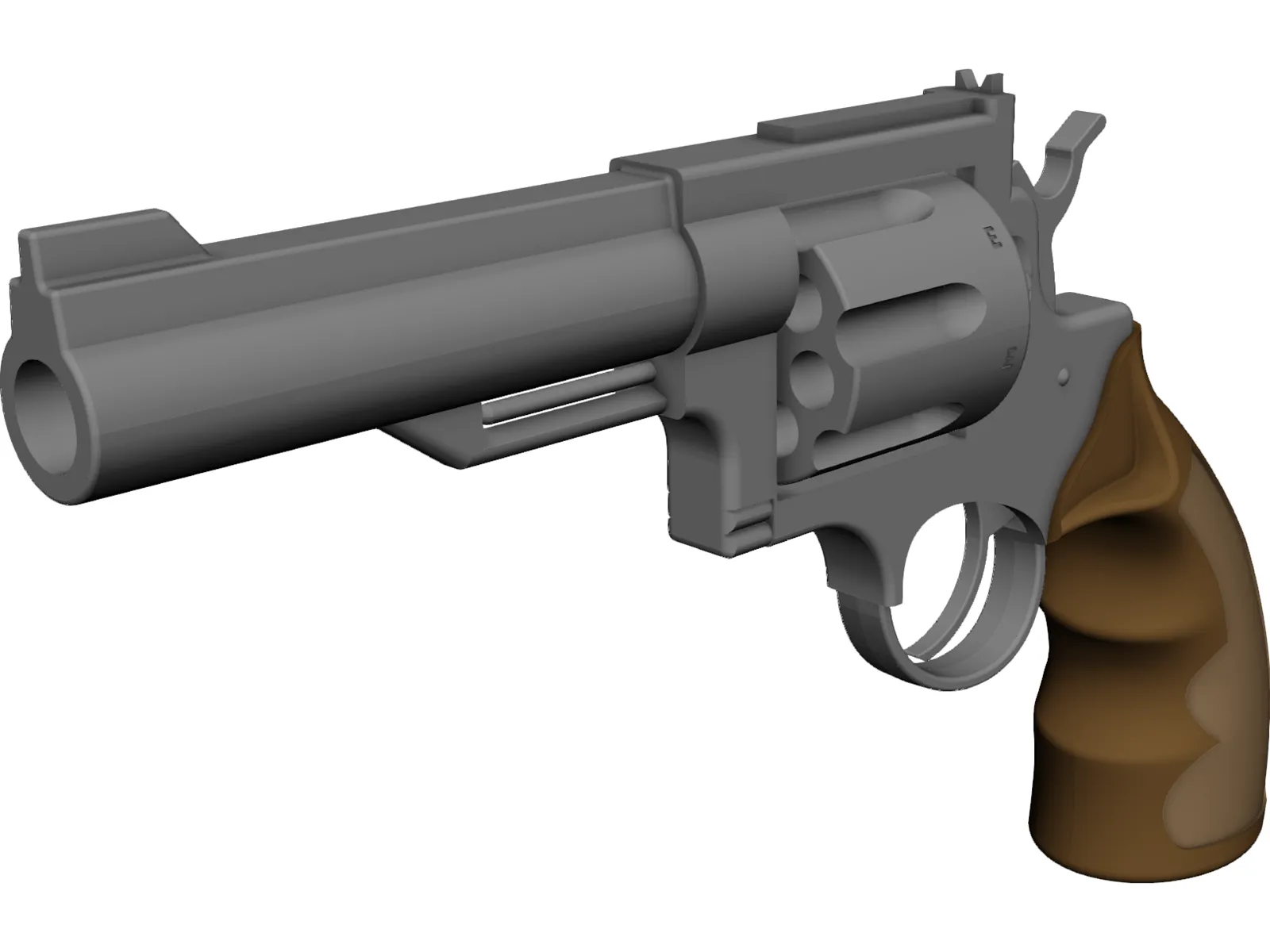 Smith and Wesson Revolver 3D Model