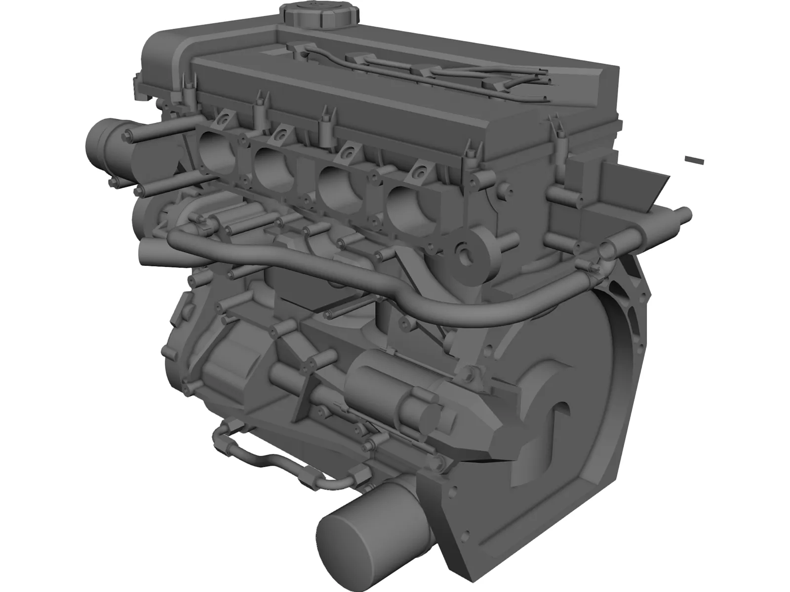 Engine Nissan SR20 3D Model