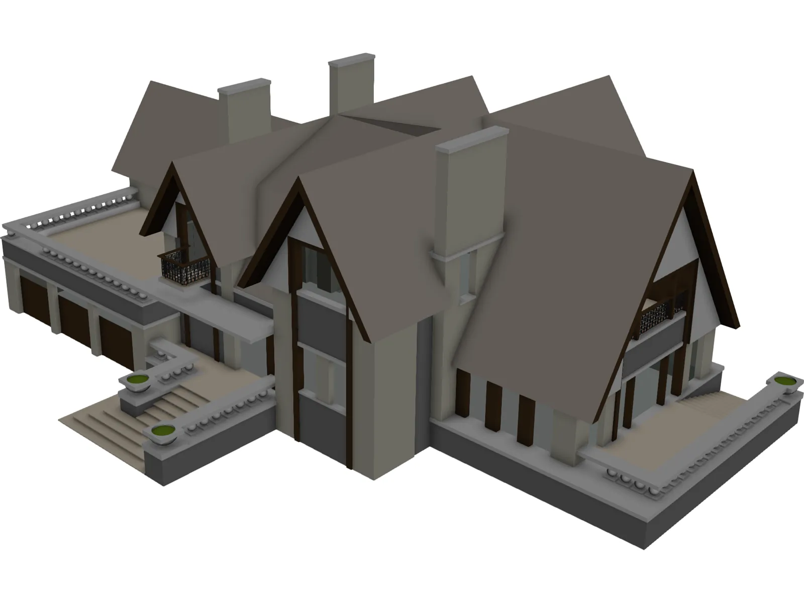 Victorian (Tudor) Style Cottadge 3D Model