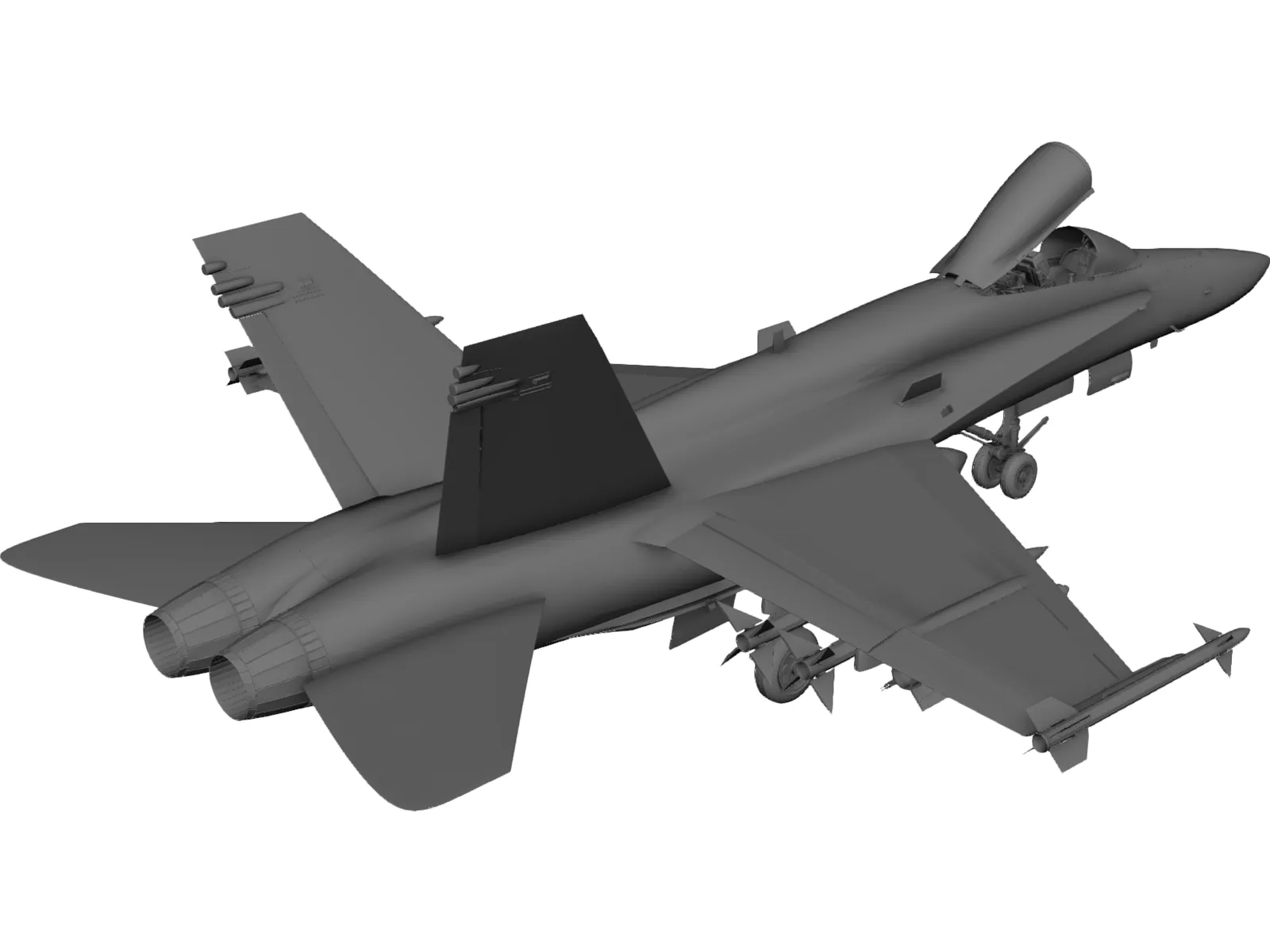 F-18 Hornet 3D Model