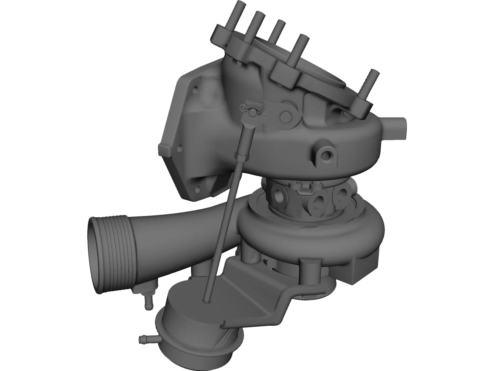 Turbocharger Diesel Engine 3D Model