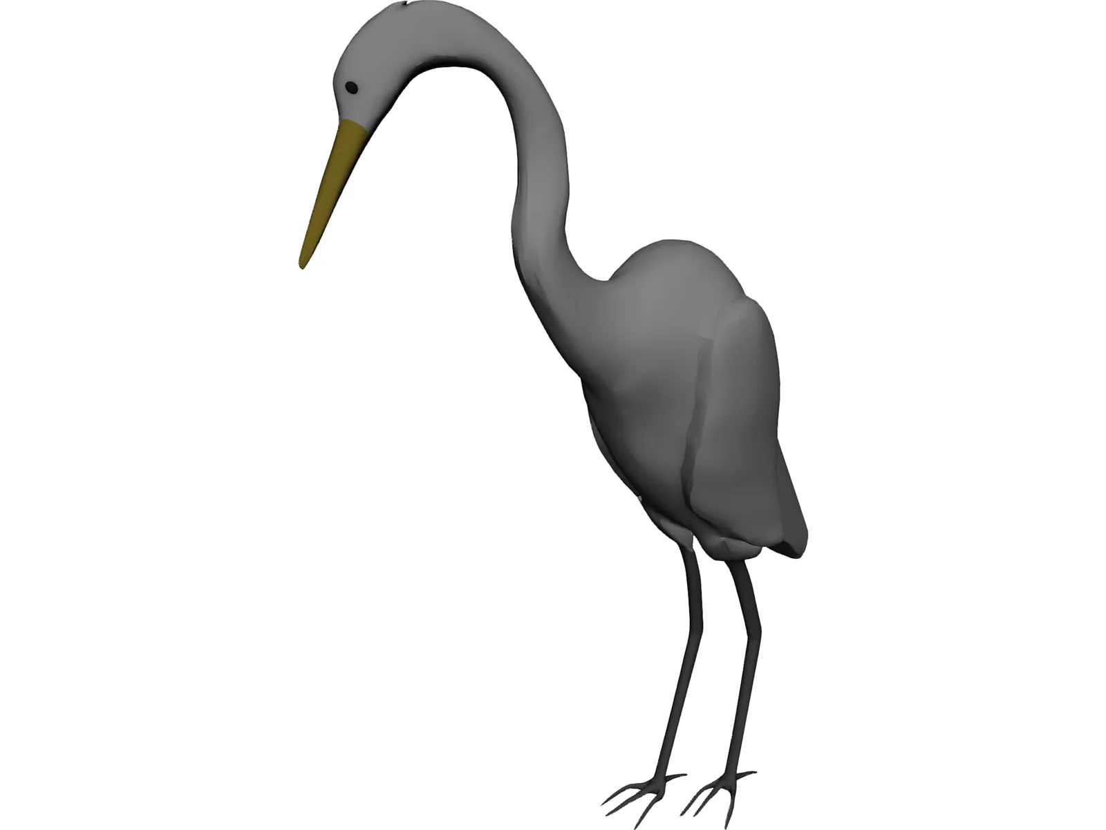 Great Egret (Ardea Alba) 3D Model