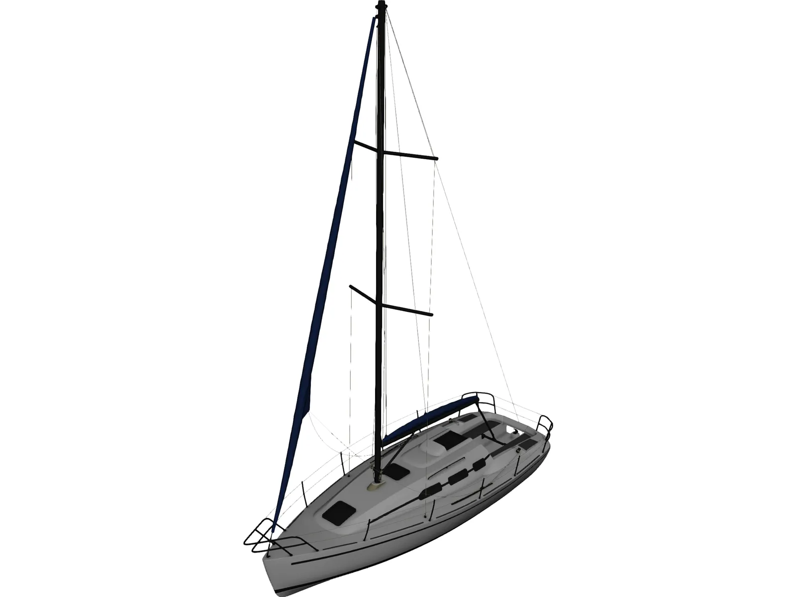 Sailboat Yacht 3D Model