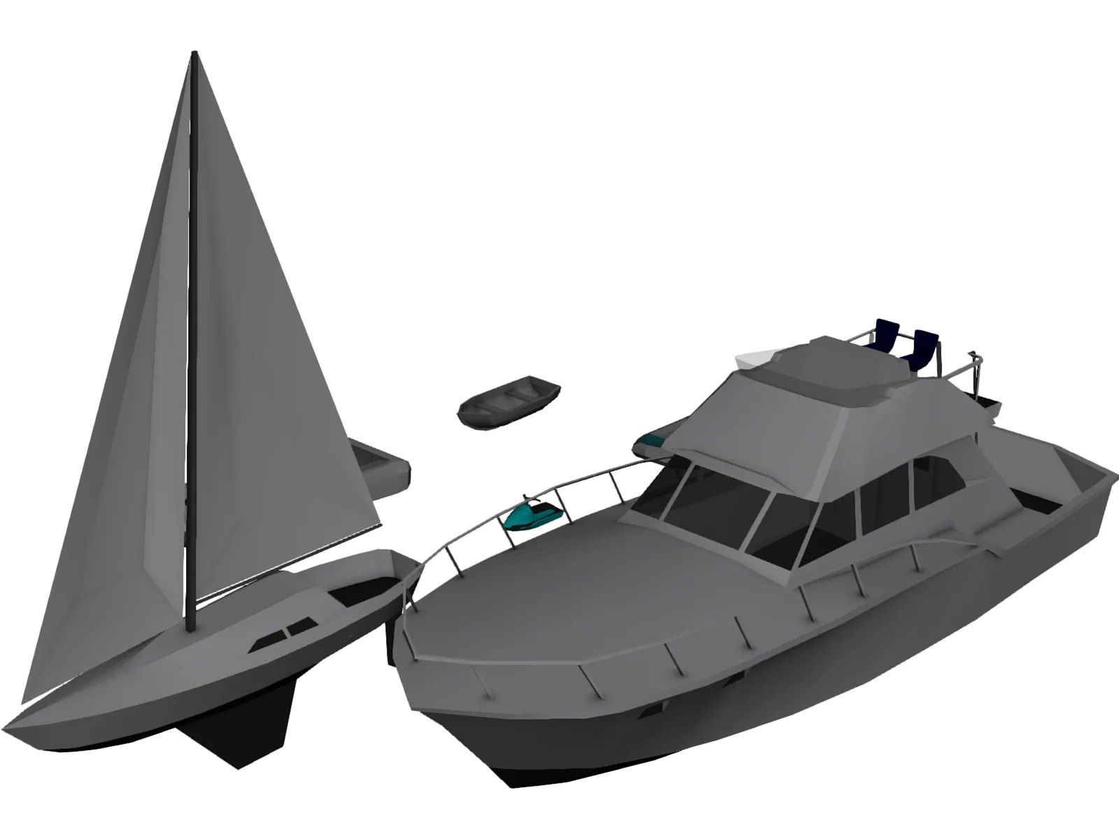 Boats Collection 3D Model