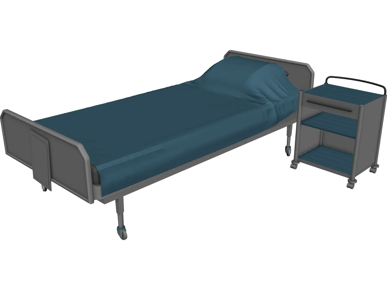 Hospital Bed 3D Model