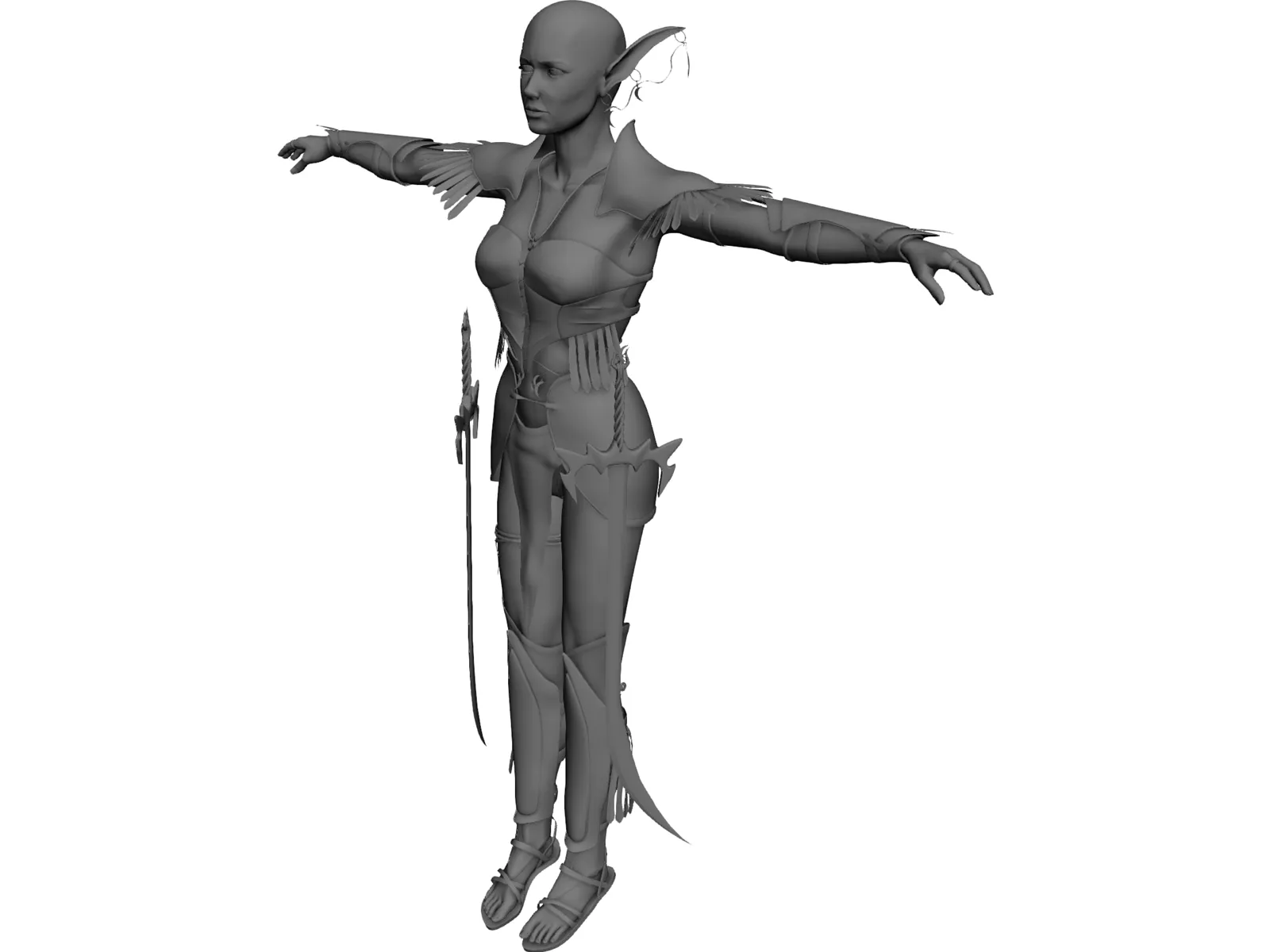 Night Elf Luna 3D Model