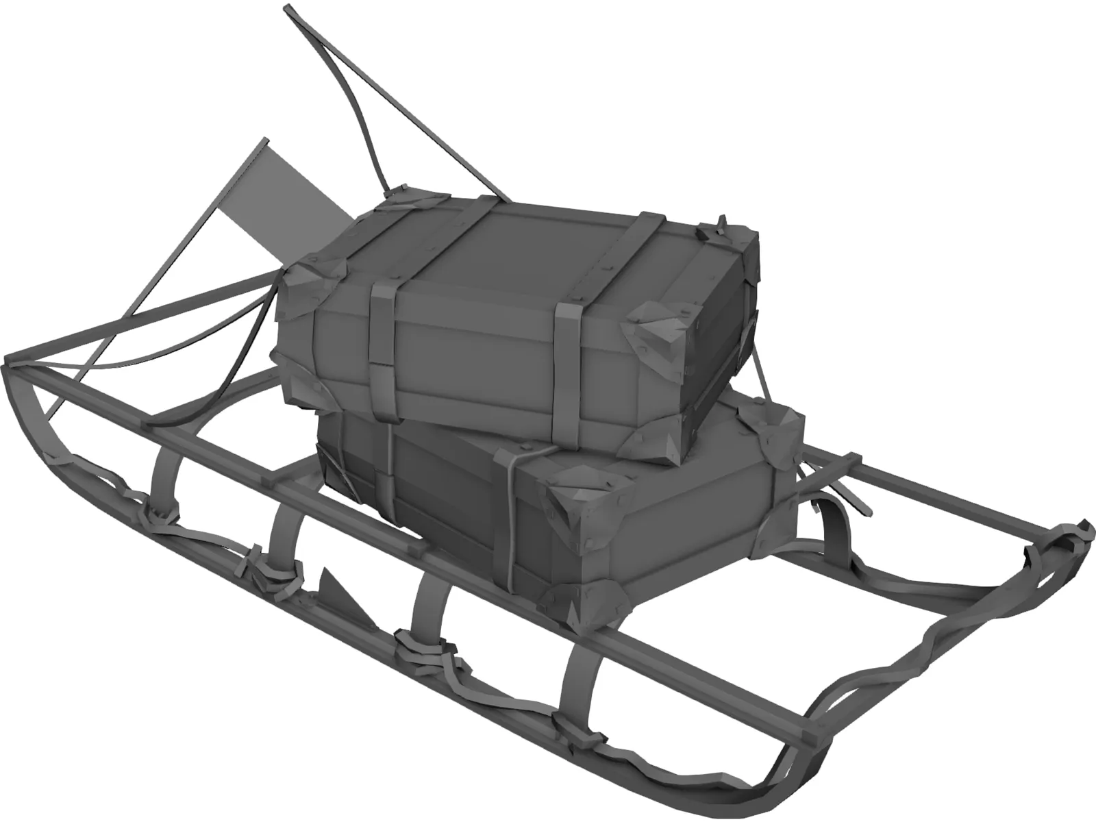 Antartic Sled 3D Model