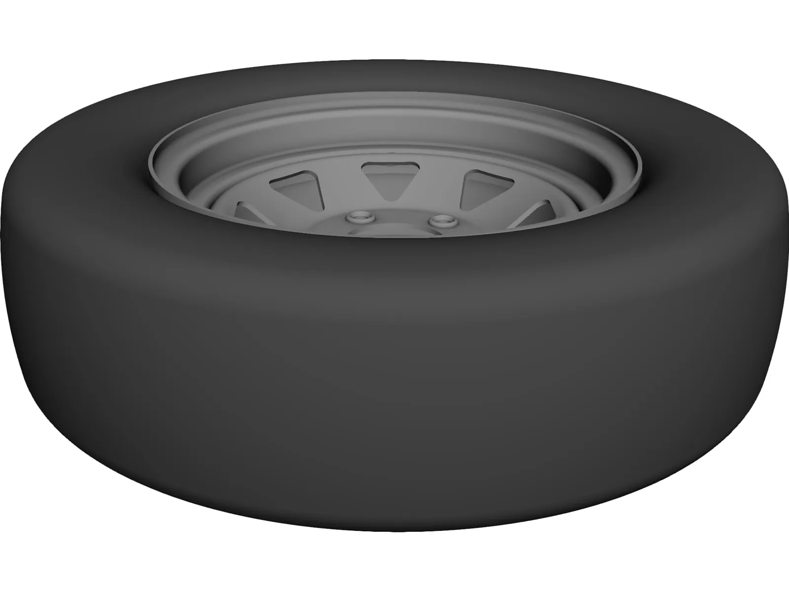 Trailer Wheel 14 Inch 3D Model