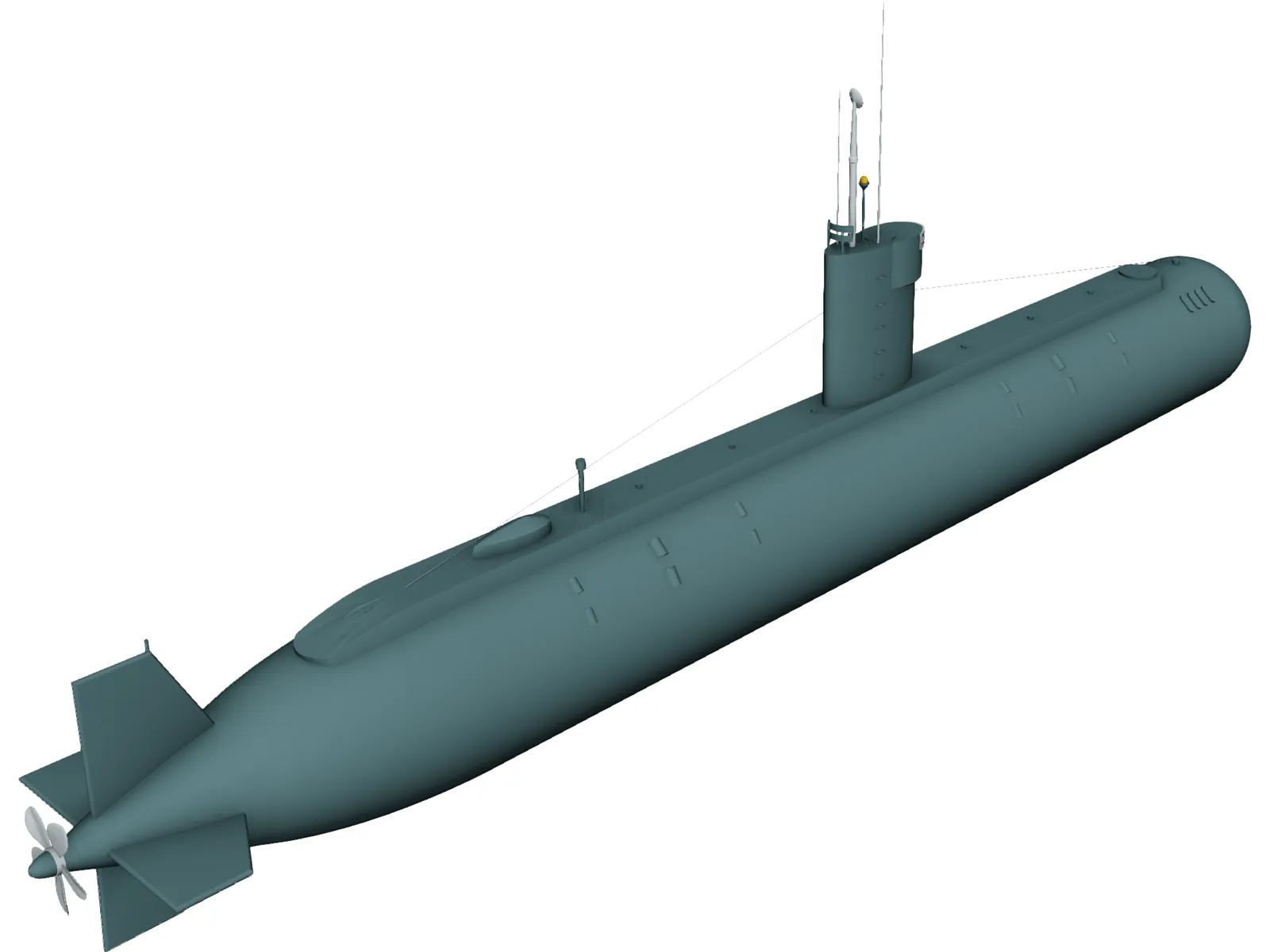 USS Dolphin (AGSS-555) 3D Model