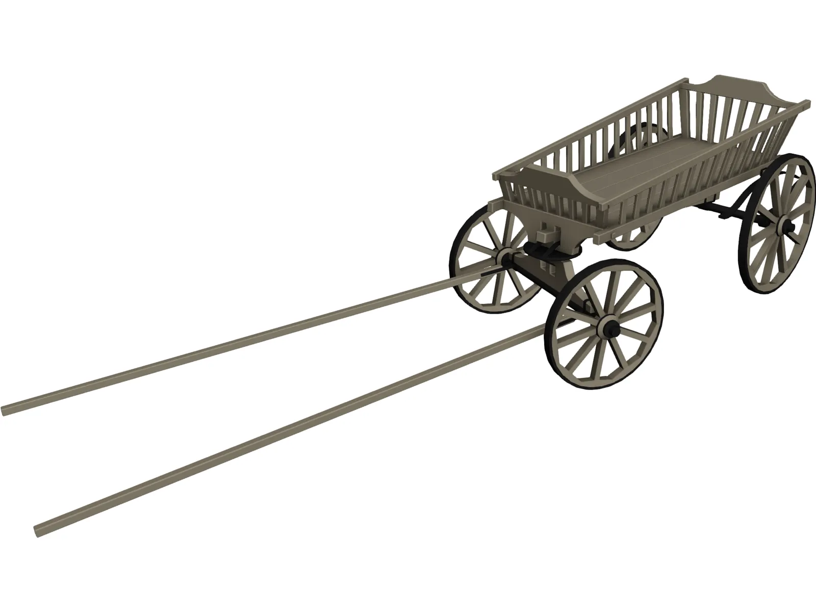 Stagecoach Cart 3D Model