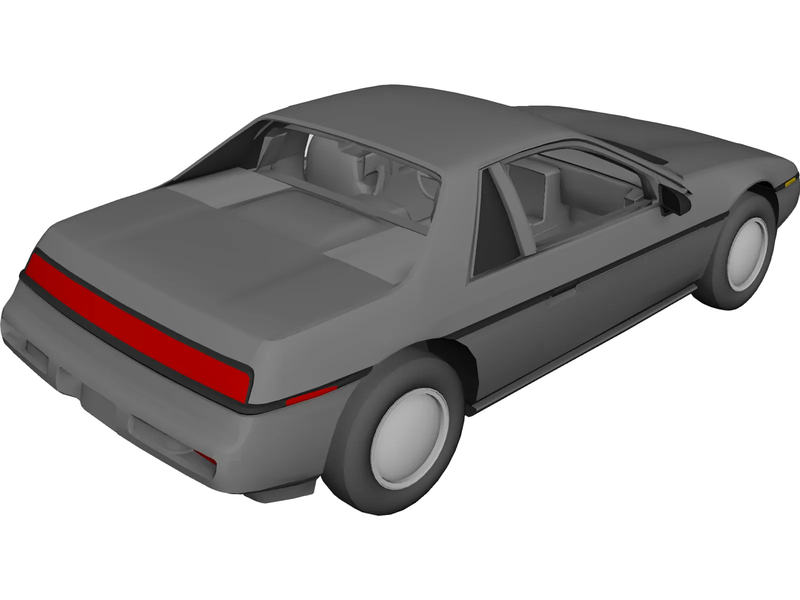 Pontiac Fiero ST Notchback 3D Model