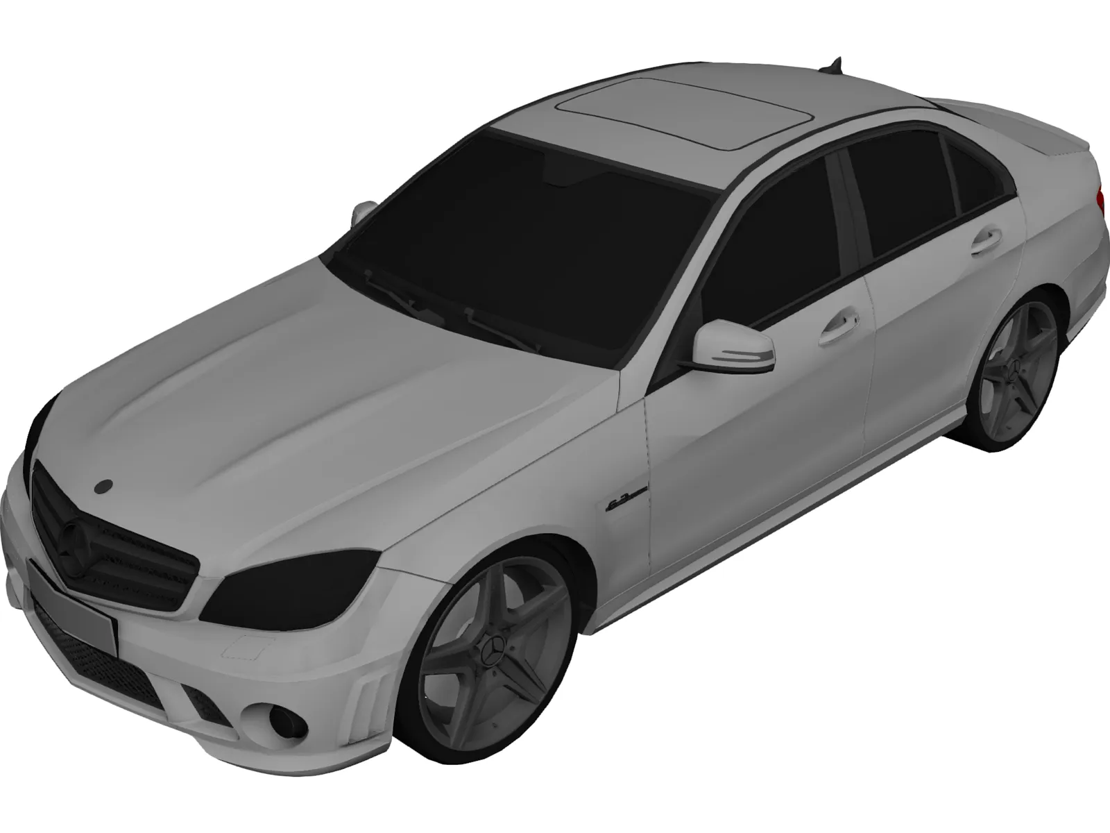 Mercedes-Benz C63 AMG (2009) 3D Model