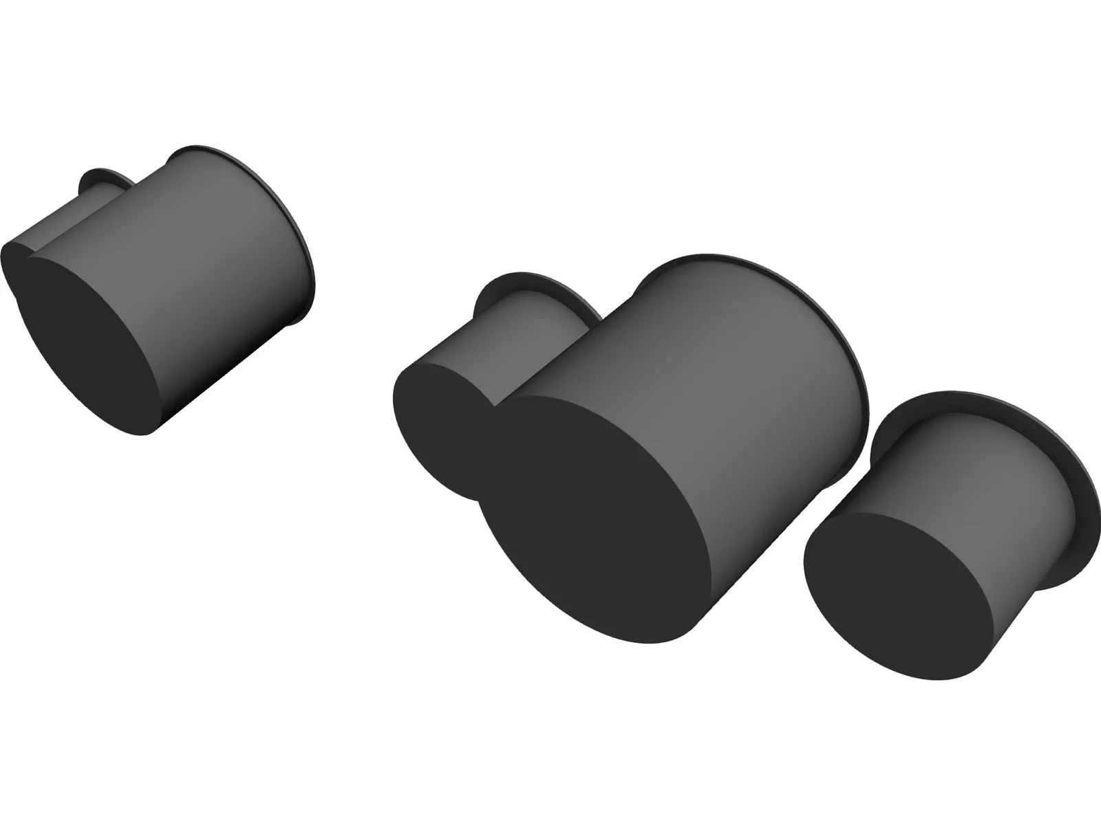 Dashboard Gauges 80 and 52mm 3D Model