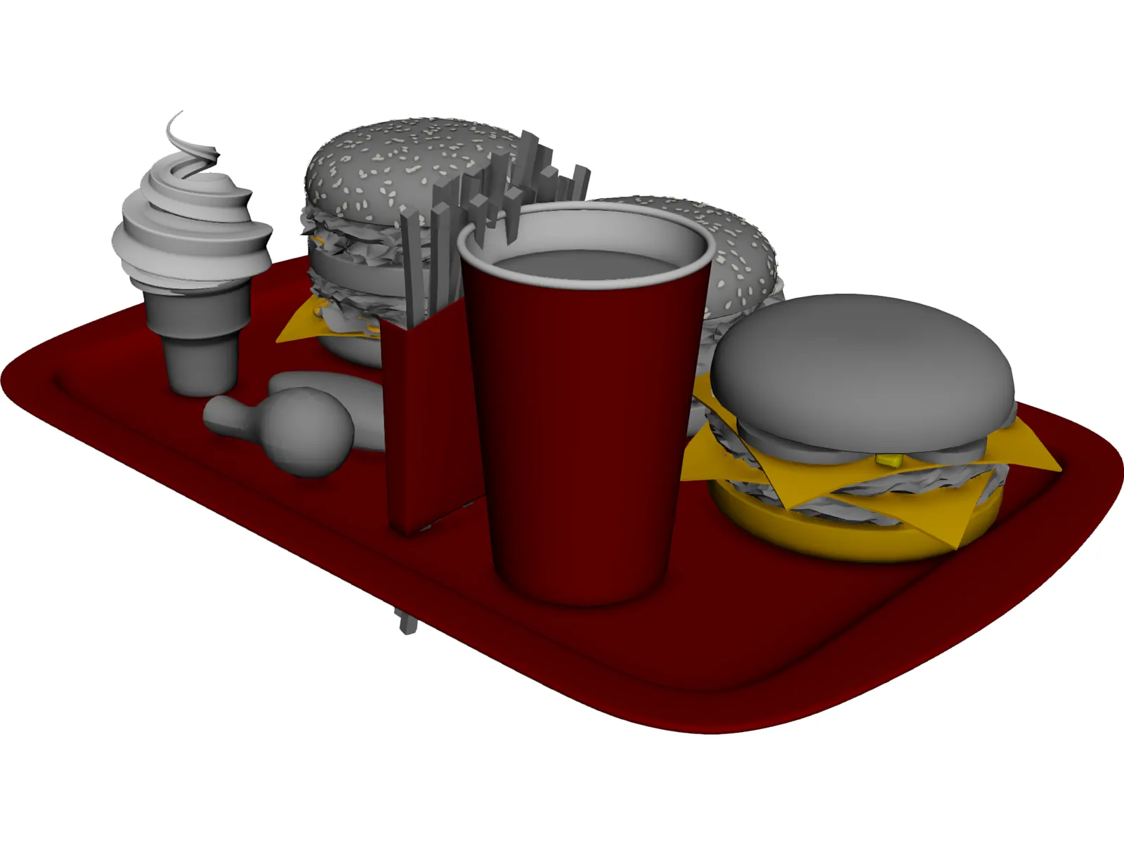 McDonalds Food 3D Model