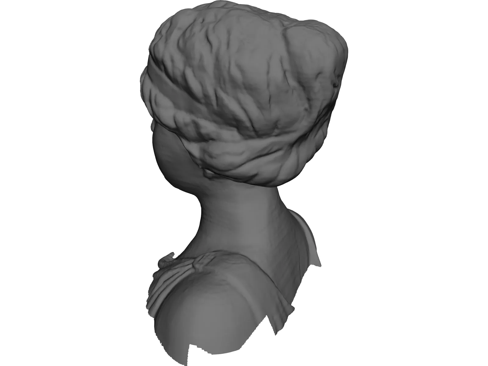 Head and Shoulders of a Statue of a Lady 3D Model