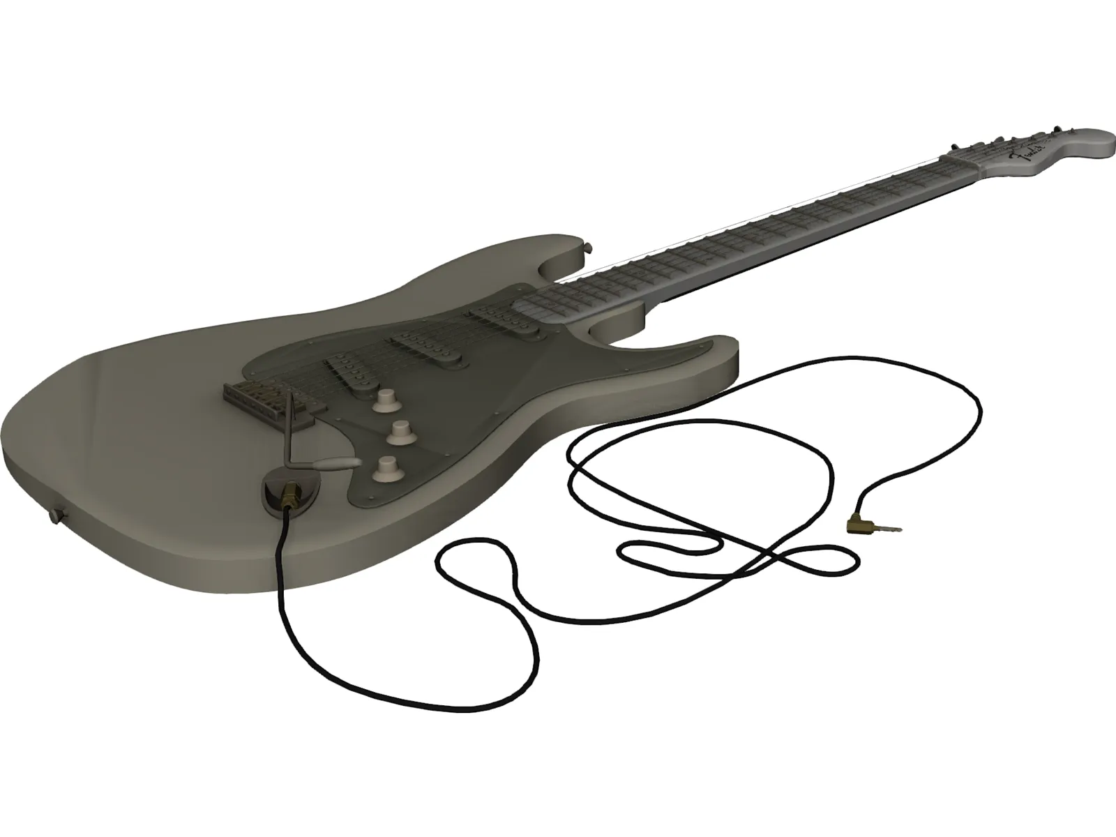 Fender Stratocaster Guitar 3D Model