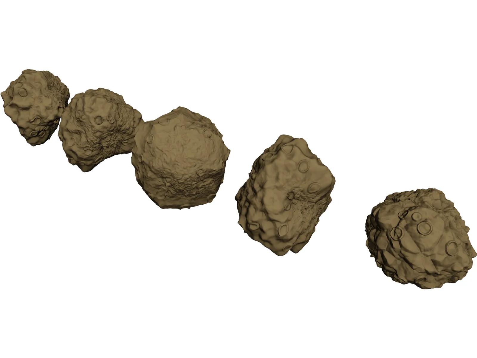 Asteroid Set 3D Model