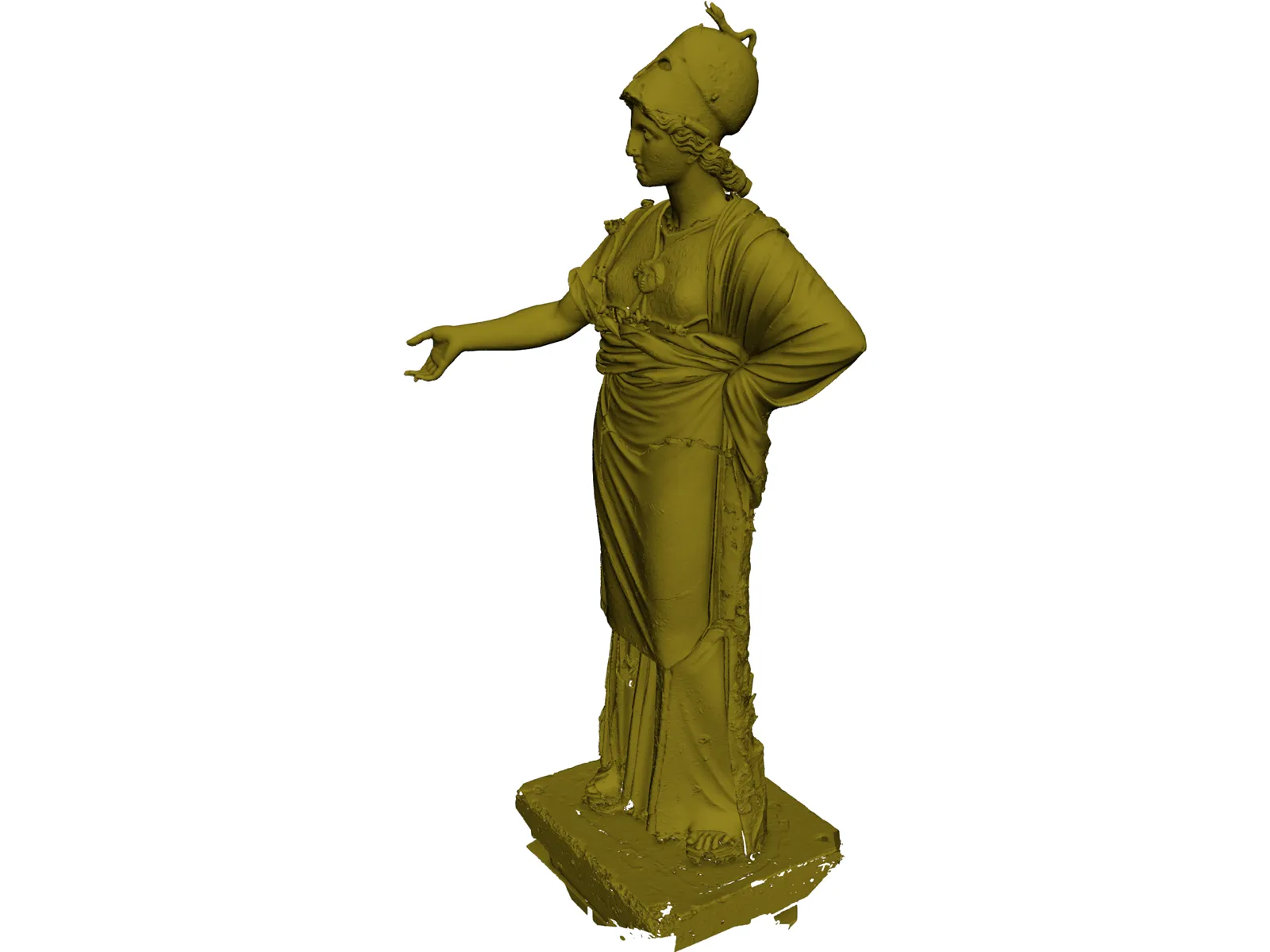 Classical Relief Statue 3D Model