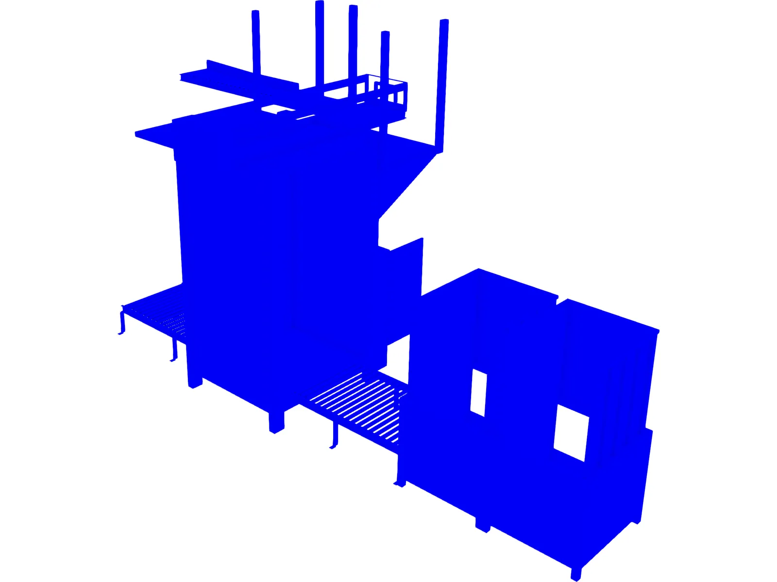 Top Load Palletizer with Pallet Destacker 3D Model