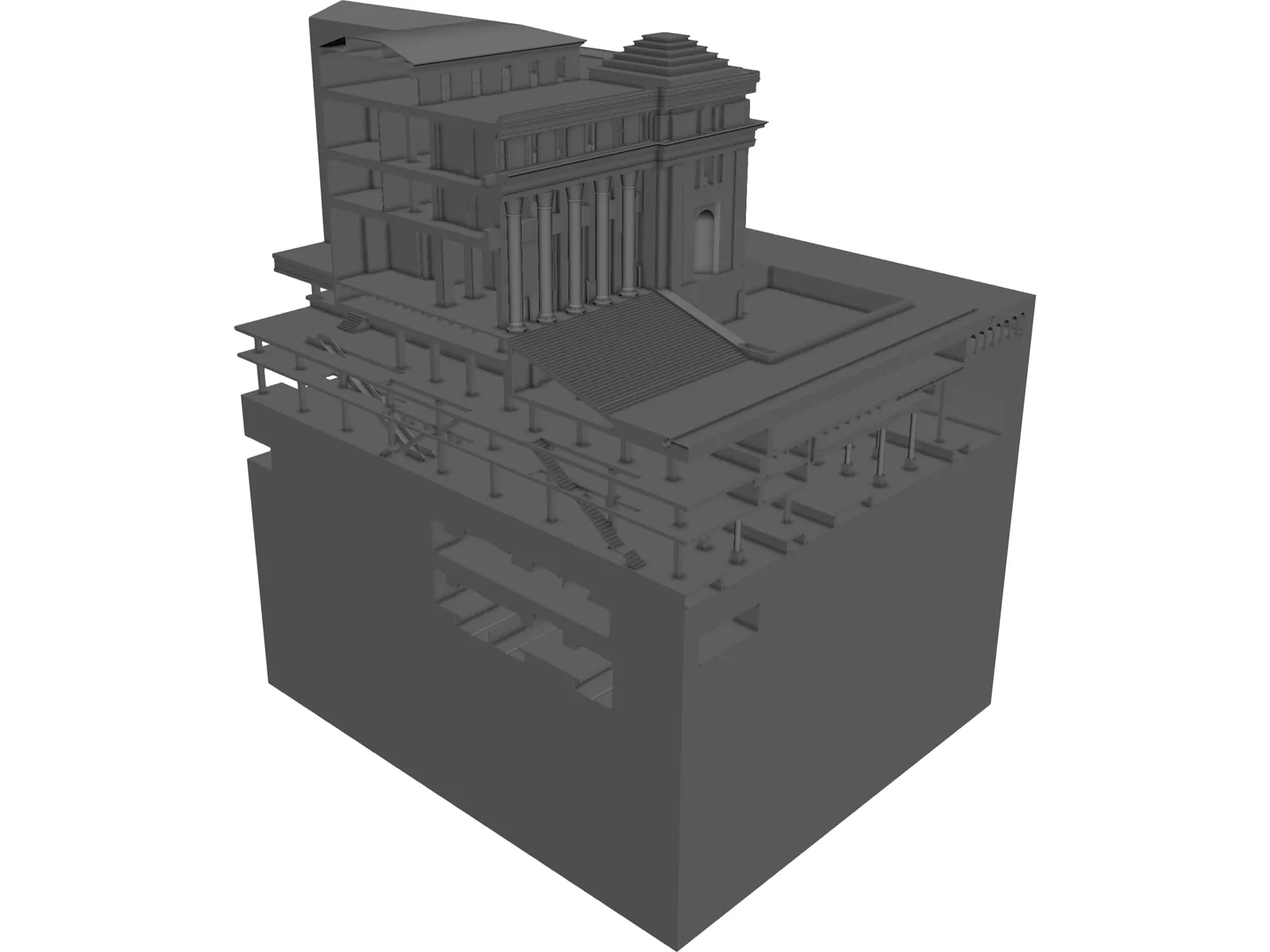 James Farley Post Office 3D Model